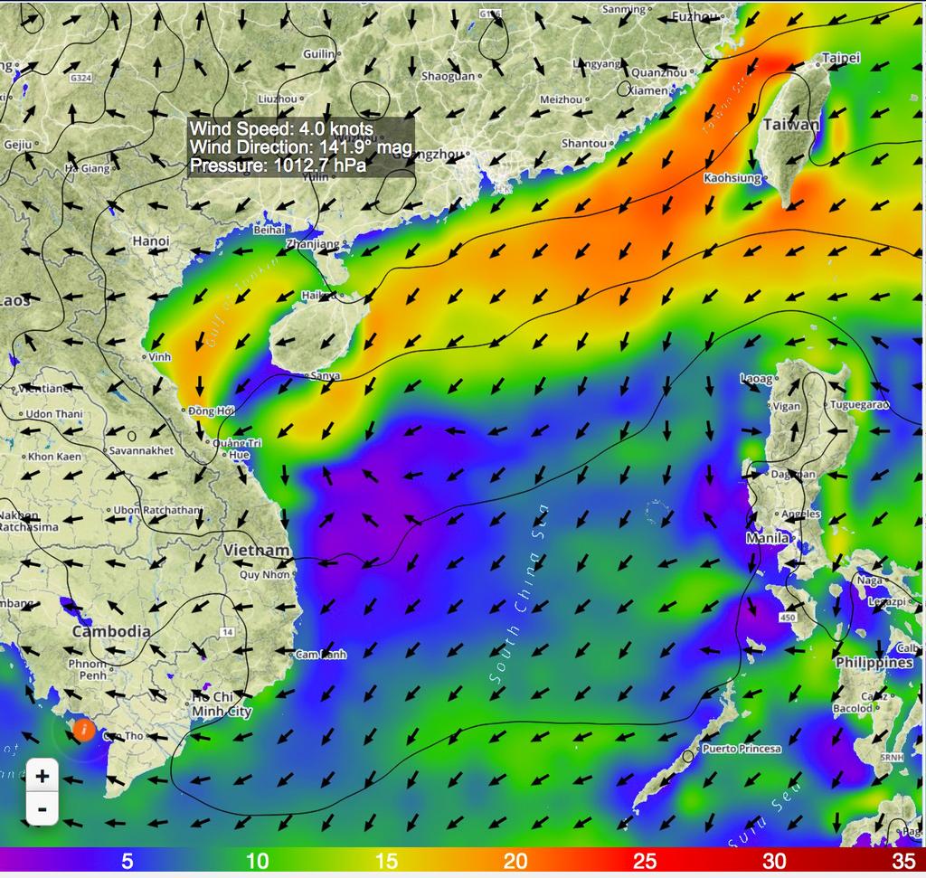 San Fernando Race - 24 hrs later © PredictWind http://www.predictwind.com